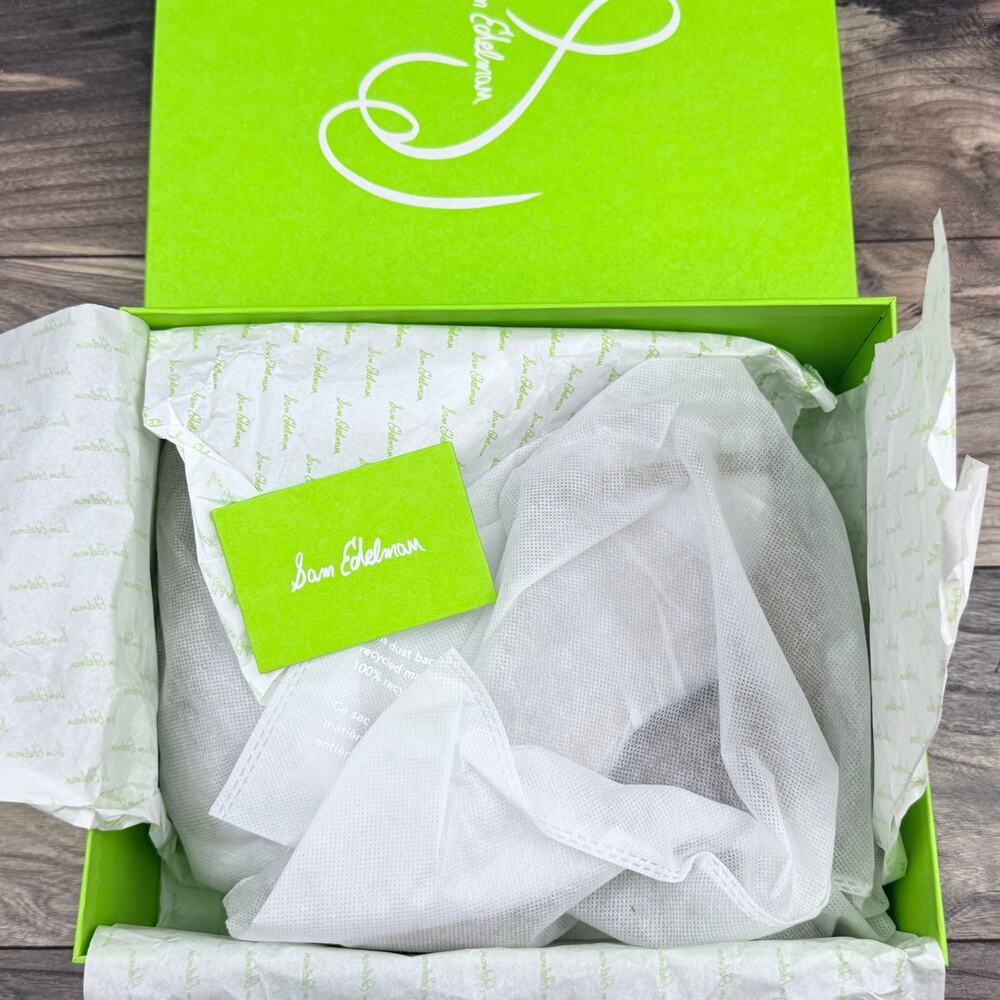 NIB Sam Edelman Yaro 9.5M Block Heel Ankle Strap Dress Sandal Beige Leather - Picture 10 of 10